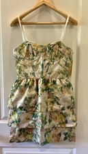 Alice + Olivia Daphine Bra Tank Tiered Skirt Silk Dress Size 4 NWT $396