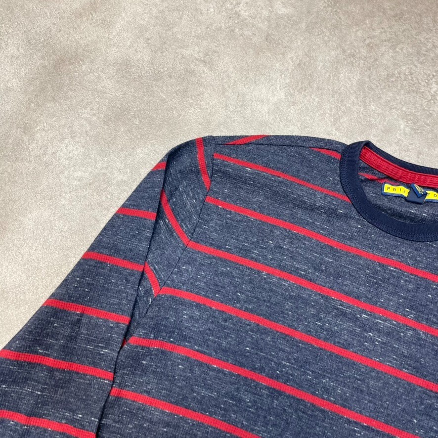 Prince & Fox T-Shirt Mens Medium Striped Relaxed Fit Long Sleeve Tee, Navy image 7