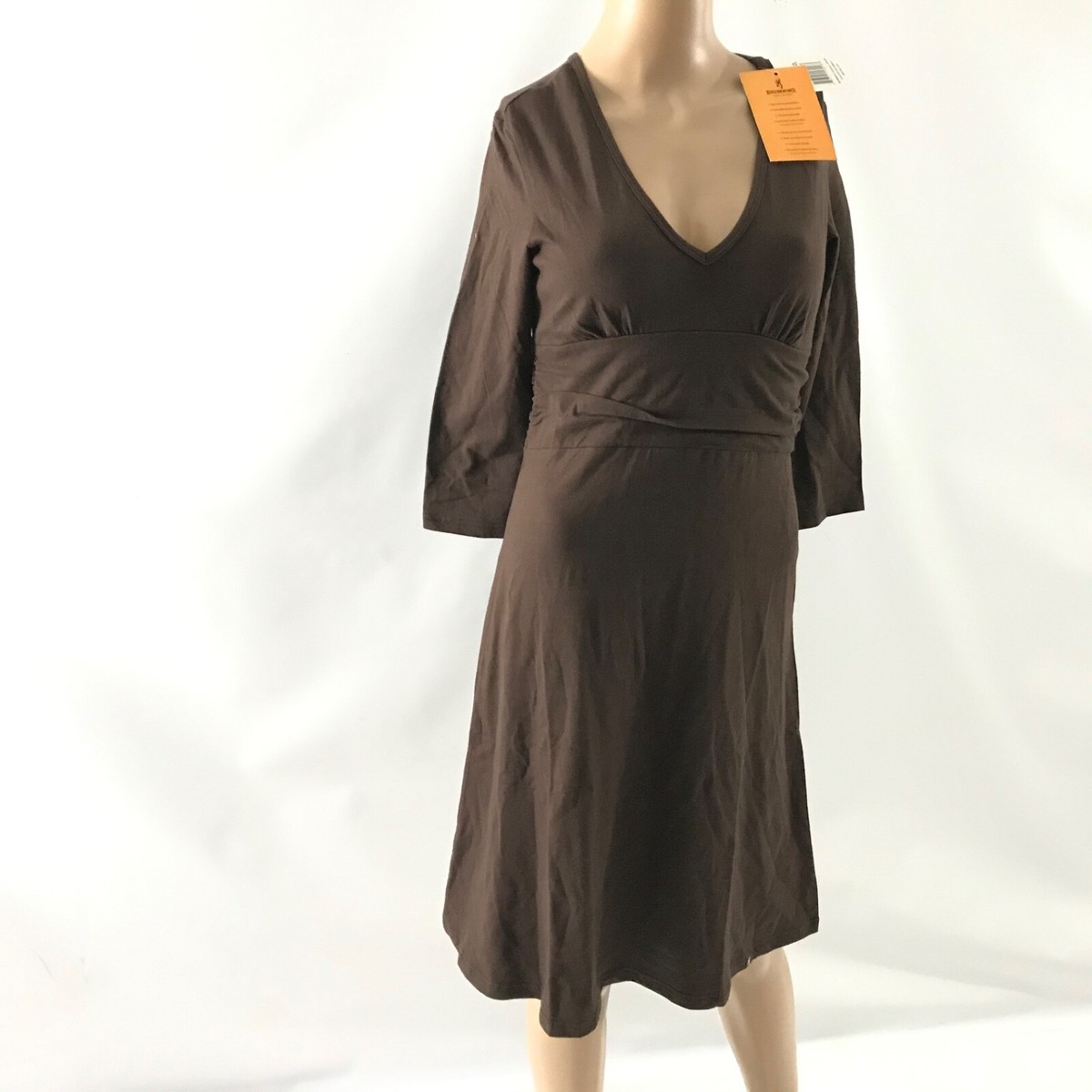 Browning Women's Casual Dress Chocolate Brown 3/4 Sleeve Outdoor Rugged  Apparel | eBay UK