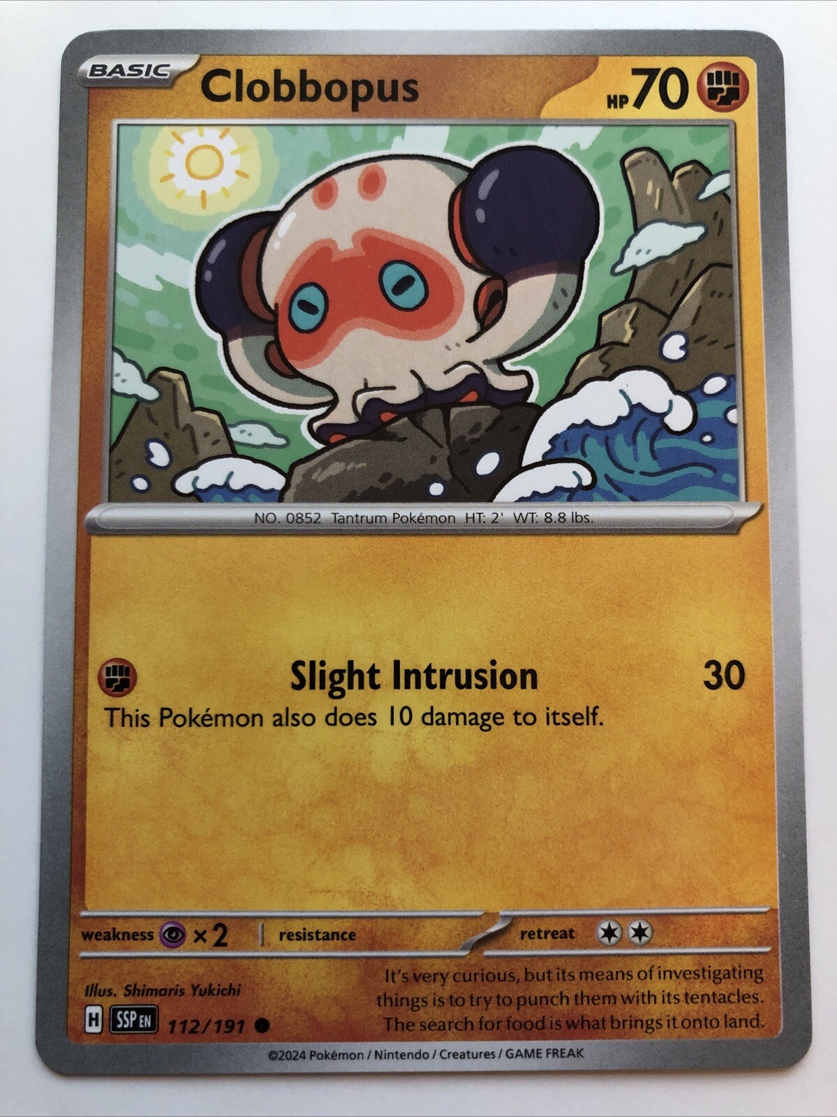 Pokémon TCG Surging Sparks Clobbopus 112/191 NM