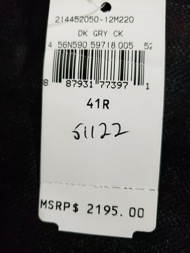 ERMENEGILDO ZEGNA Men 2Btn sportcoat Jacket 42R Gray Black multi check Wool NWT - Picture 9 of 12