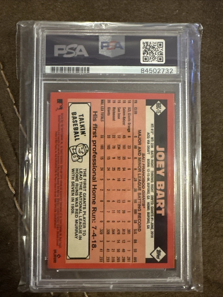 Joey Bart Autographed 2021 Topps Chrome 35th Refractor Giants Rookie PSA Auto - Image 2 of 2