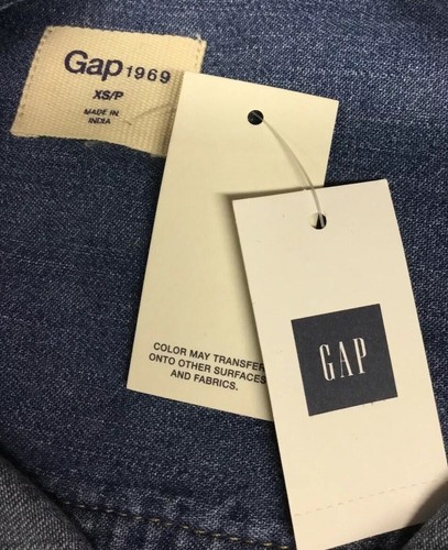 NWT GAP 1969 Women’s Denim Shirt Dress Size XS/P Buttons +Extra and Pockets - Picture 5 of 8