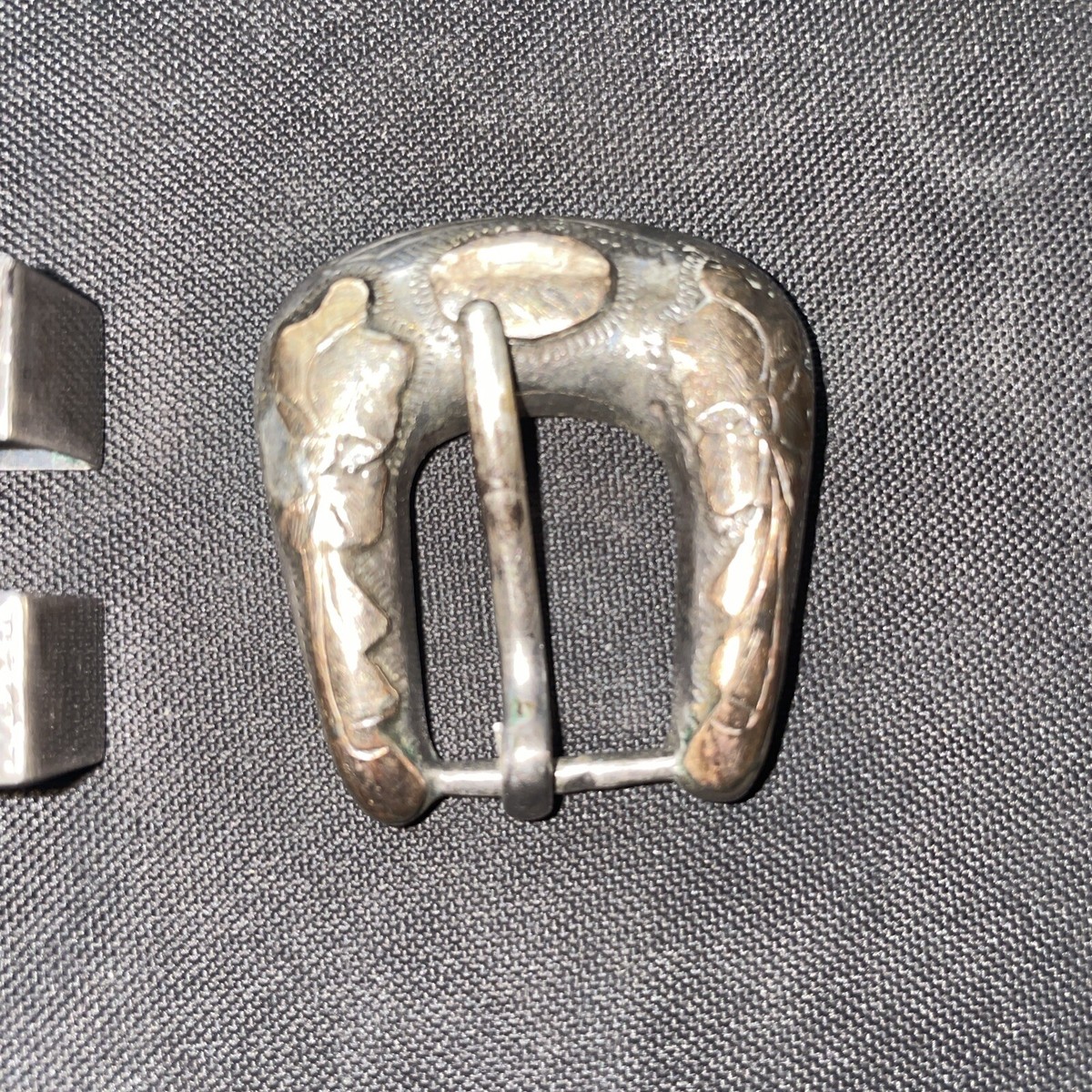 Vtg 10k Gold & Sterling Silver Southwestern Ranger Set Belt  display picture 1