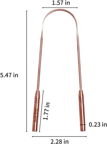 Gaia Guy Copper Tongue Scraper with Metal Case - 2 Pack - Plastic Free Tongue... - Picture 4 of 7