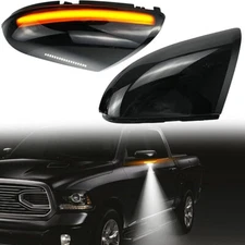 Sequential LED Mirror Turn Signal Puddle Lights for 09-18 Dodge RAM 1500 2500 2X
