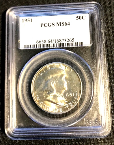 1951 Franklin Half Dollar PCGS MS 64