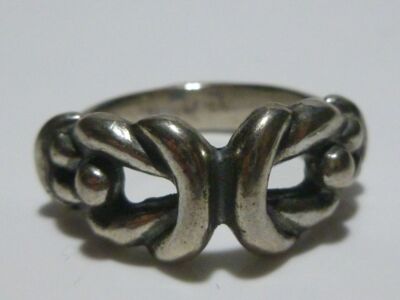 DAMEN DESIGNER DICKE QUALITÄT ++ STERLINGSILBER EINZIGARTIGER RING BAND GRÖSSE 6,75 VERZIERT
