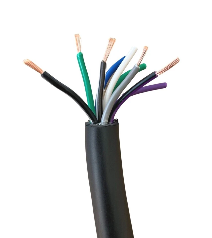 Cable de velocidad amplificador de audio para automóvil de 9 cables, 4 canales para instalación OFC cobre negro Foto 2 de 4