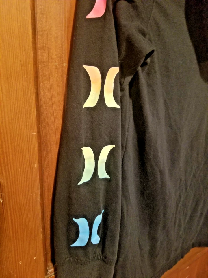 Hurley Black Surf and Enjoy Shark Hooded long sleeve Youth Large - Image 3 of 3