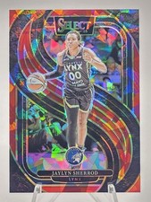 2025 Panini WNBA Select Premier Jaylyn Sherrod #148 Red Ice Prizm #'d/299 Lynx