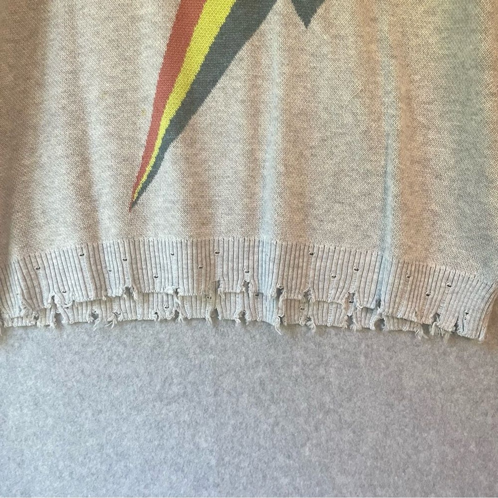 FATE multicolor, distressed pullover gray Lightni… - image 6