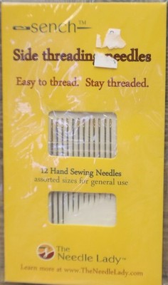12 Sench Size Threading Needles Easy to Thread Stay Threaded Assorted Sizes NEW