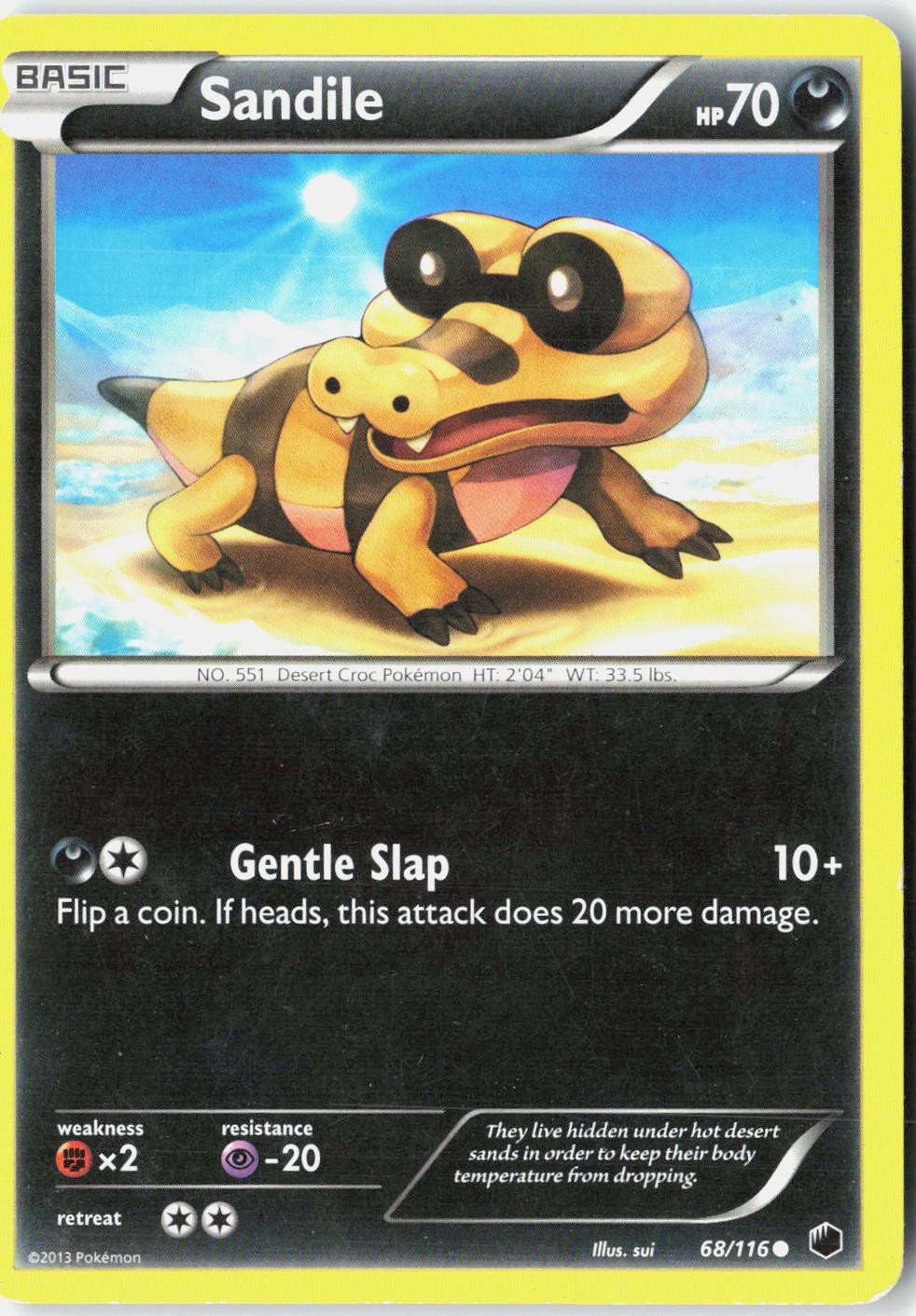 Sandile Plasma Freeze 68/116 Pokemon Card Normal