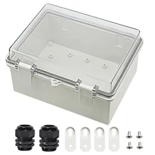 Waterproof IP65 Junction Box ABS Plastic Electrical Enclosure Clear Cover