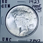 1923 P BU GEM PEACE SILVER DOLLAR UNC MS+++ U.S. MINT RARE COIN 7943