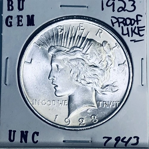 1923 P BU GEM PEACE SILVER DOLLAR UNC MS+++ U.S. MINT RARE COIN 7943