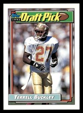 Terrell Buckley 1992 Topps Rookie Card #303 Florida State Seminoles. rookie card picture