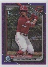 2024 Bowman Chrome Prospects Mega Box Purple Mojo Refractor Adolfo Sanchez 1bi0