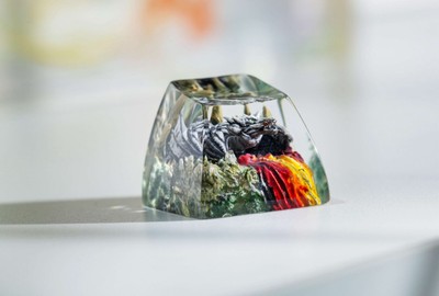 Breakwooden * Black And White Dragon * Artisan Keycaps * Resin