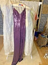 SIZE 5/6 -B.Darlin PURPLE SEQUIN FORMAL MAXI DRESS-PROM-GRADUATION-SCHOOL DANCE