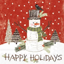 Boston International Woodsy Winter Happy Holidays Cocktail Napkins