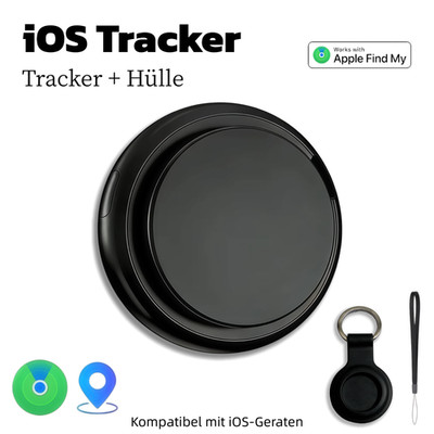 Auto Ortung Fahrzeug Mini Tracker ios Smart Finder Apple mit Hülle schwarz
