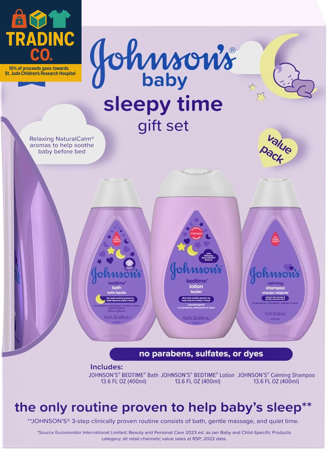 Sleepy Time Bedtime Gift Set with Relaxing Naturalcalm Aromas, Bedtime Baby Bath
