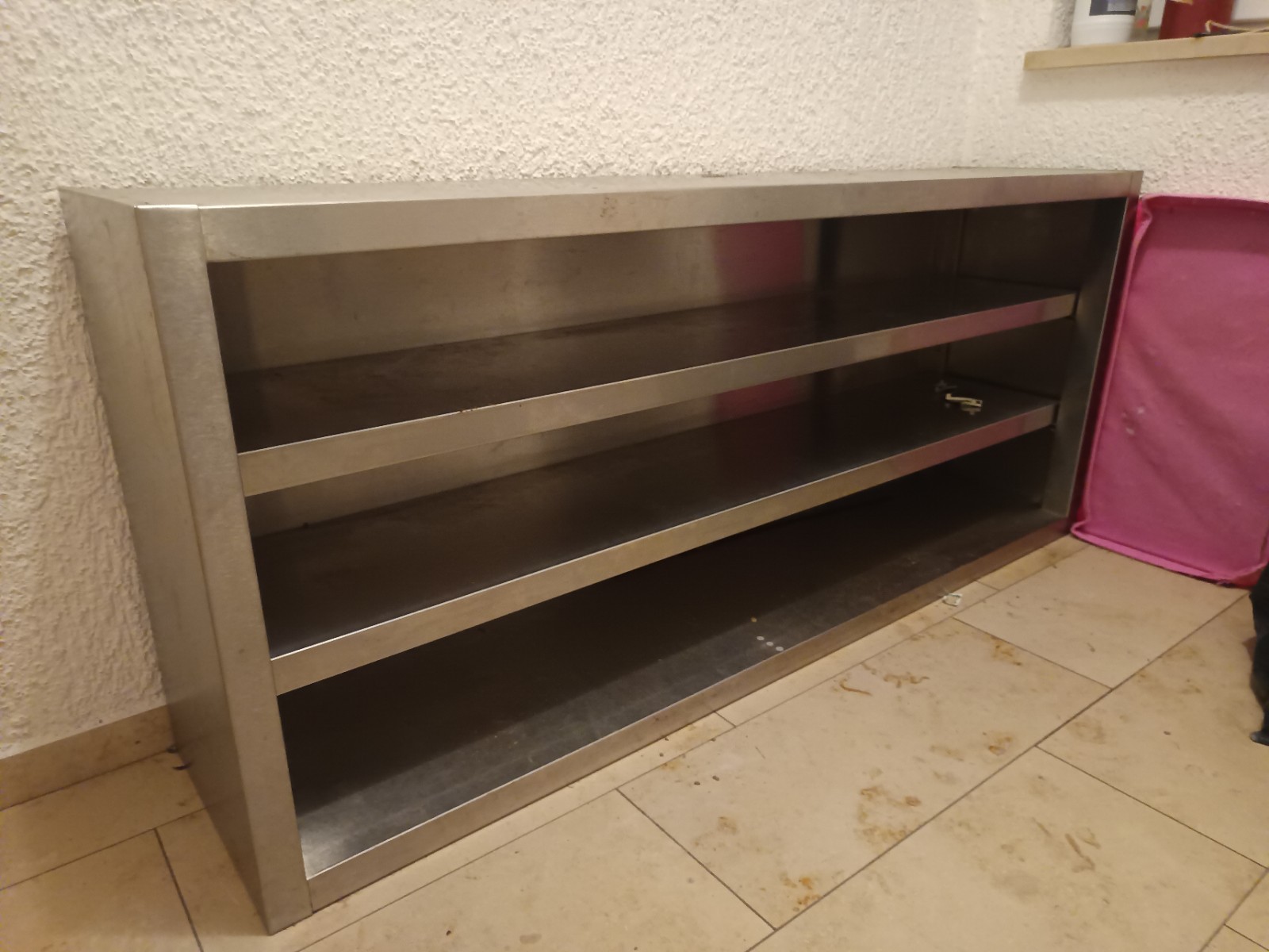 Offenen Edelstahl-Wandhängeschrank, Edelstahl, Gastro, Labore, Industrie