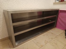 Offenen Edelstahl-Wandhängeschrank, Edelstahl, Gastro, Labore, Industrie