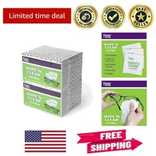 150 Count Pre-Moistened Lens Wipes for Streak-Free Clarity & Travel Convenience