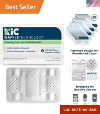 40 Presaturated Cleaning Cards for Card Reader Machines - Quick Drying Solution