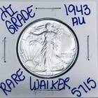 1943 WALKING LIBERTY SILVER HALF DOLLAR AUTHENTIC U.S.MINTCOIN FREESHIPPING 5715
