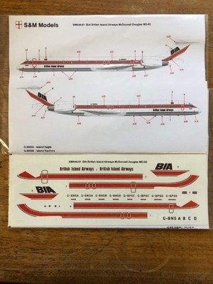 S&M Models SMK44-461 1:144 BIA British Island Airways McDonnell-Douglas MD-83