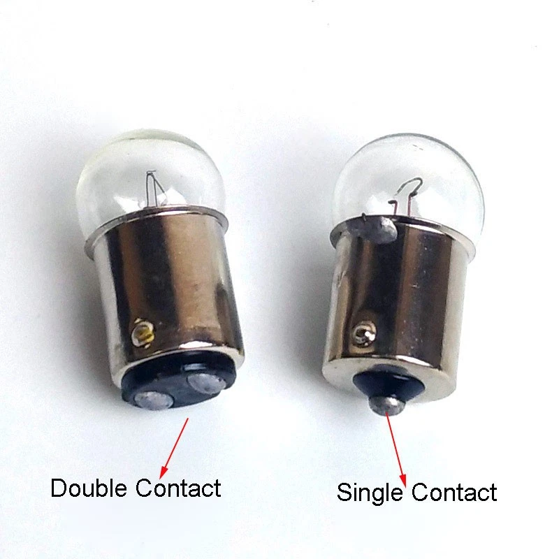 BA15s Bayonet Indicator Light Bulb Lamp 6/12/24/36V 5W 10W Single/Double Contact - Image 4 of 4