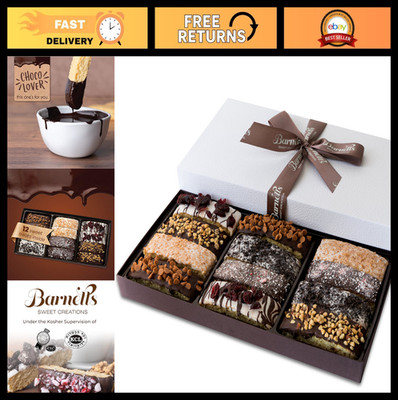 Gourmet Chocolate Biscotti Gift Box - Spring Treats Hamper, Fancy Cookie Basket