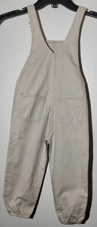 Vtg Lands End Roveralls Khaki Overalls Youth Size 4T USA  - Изображение 2 из 4