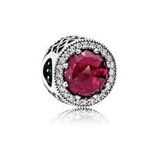 Pandora Cerise Pink Radiant Hearts Charm