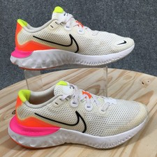 Nike Shoes Youth 5 M White Renew Run Sneaker Mesh Fabric CT1430-100 Lace Up