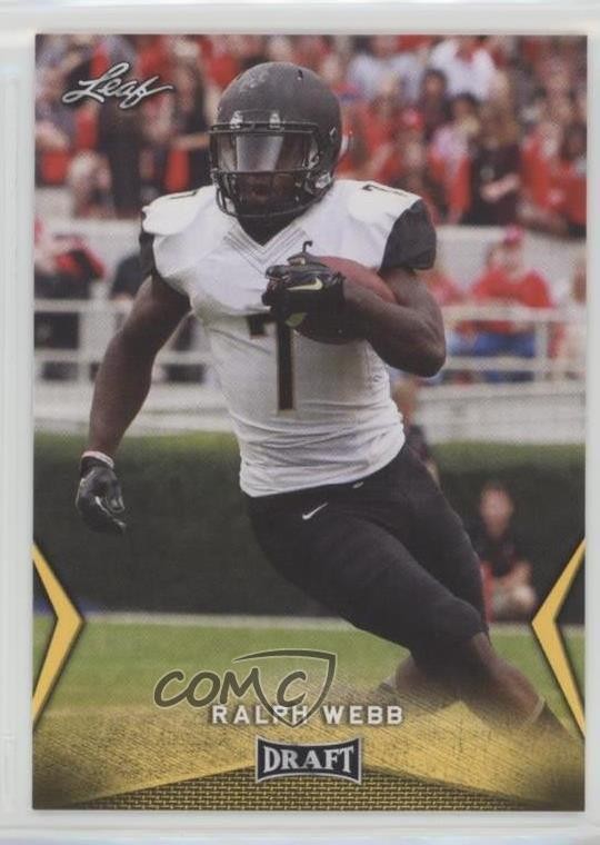 2018 Leaf Draft Gold Ralph Webb #46 Rookie RC 1k3