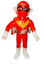 Popy Himitsu Sentai Gorenger Aka ranger Red Tokusatsu Vintage Soft Vinyl Figure