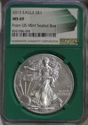 2013 US Silver Eagle $1 NGC MS69 US Mint Sealed Box Green Core Slab