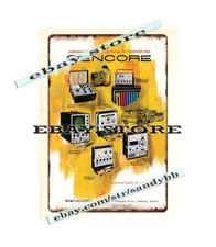 1966 Sencore test instruments servicemen craftsmen metal tin sign color plaque