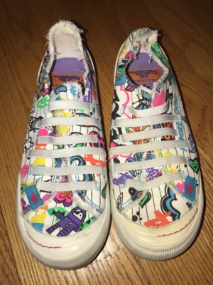 ROCKET DOG Peace Love Disco Canvas Ballet Flats Loafers Shoes Women Sz 6.5 #