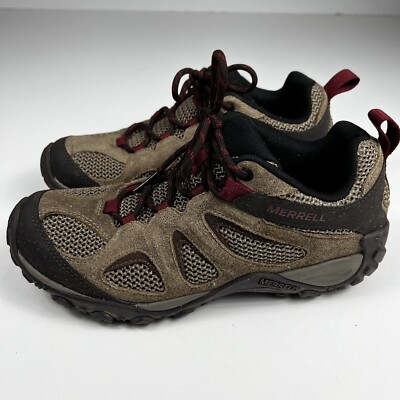 Merrell Yokota Hiking Shoes Brindle Leather Women's Size