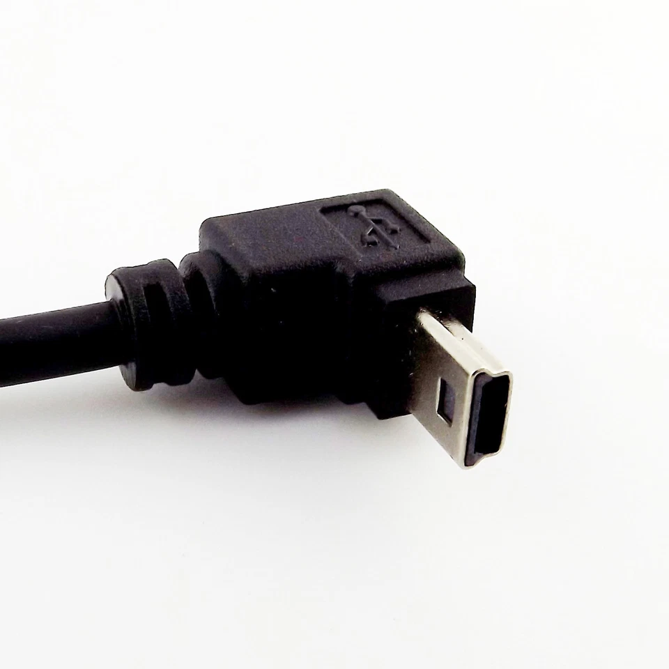 1x Mini USB 5 Pin 90 Degree UP Angled Male to Female Extension Data Lead Cable - Image 3 of 4