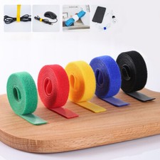 Reusable Cable Ties Zip Wraps Hook Loop Width 10/15/20/25mm 6 Colors 1/5 Meter