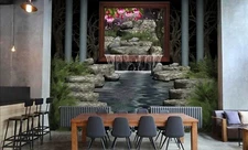 3D Black Rock ZHUA47299 Wallpaper Wall Murals Removable Self-adhesive Ann