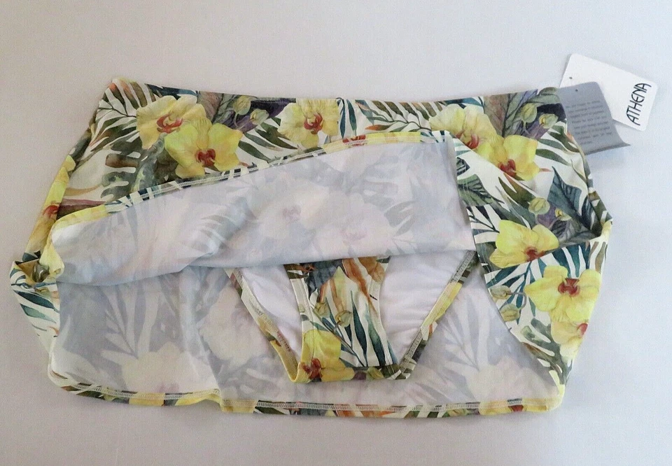 Traje de baño ATHENA parte inferior falda de baño pantalón bikini talla 12 estampado floral tropical NUEVO Foto 3 de 4