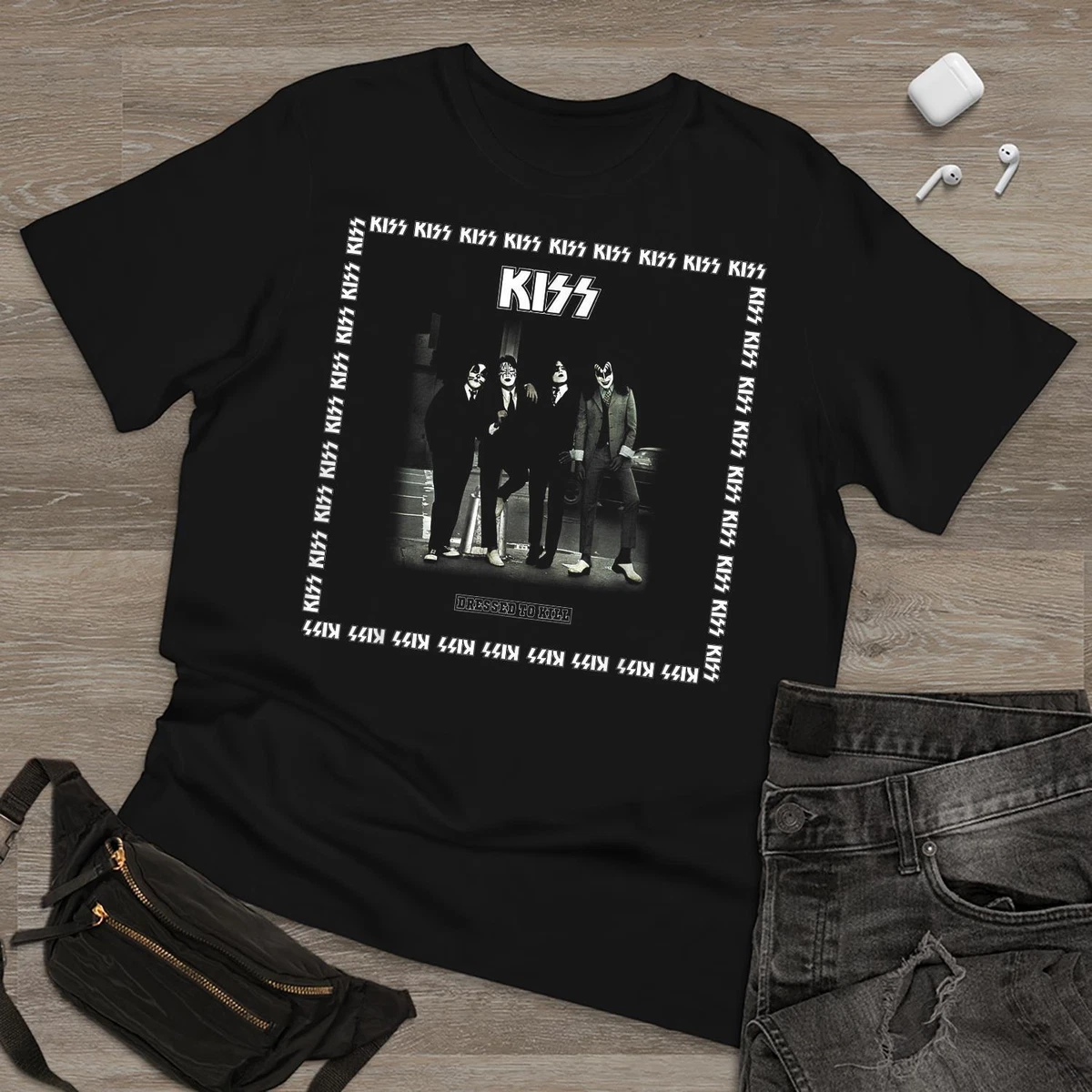 KISS 1975 Dressed to Kill Vintage T Shirt Men Fashion 2023 Women T Shirt Short